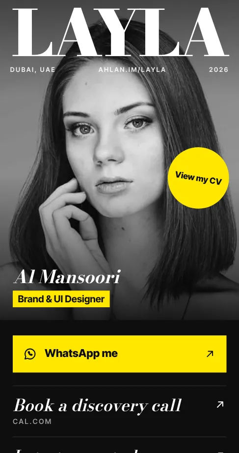 Cover link in bio template